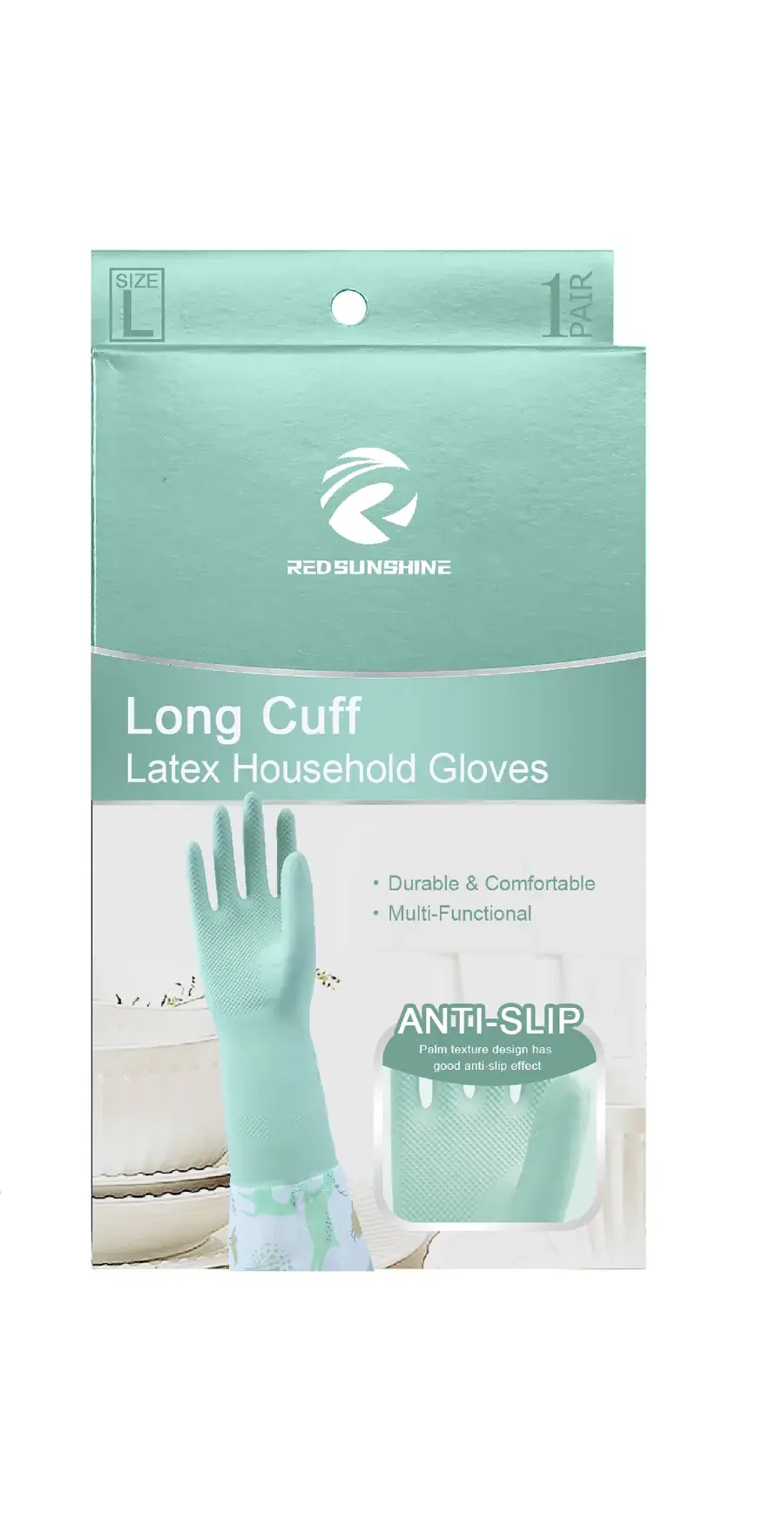 Example of a retail-ready Red Sunshine glove package
